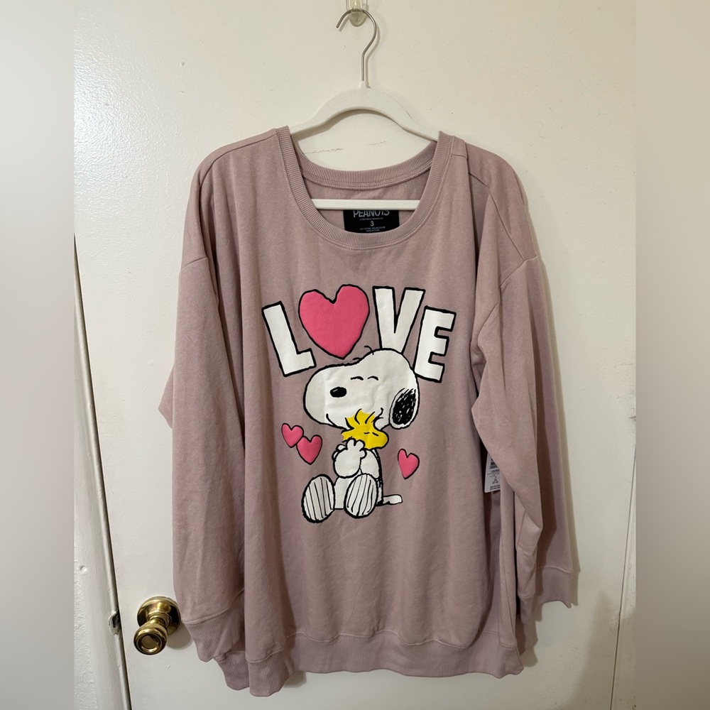 Peanuts Snoopy Pink Love Pullover - Torrid
